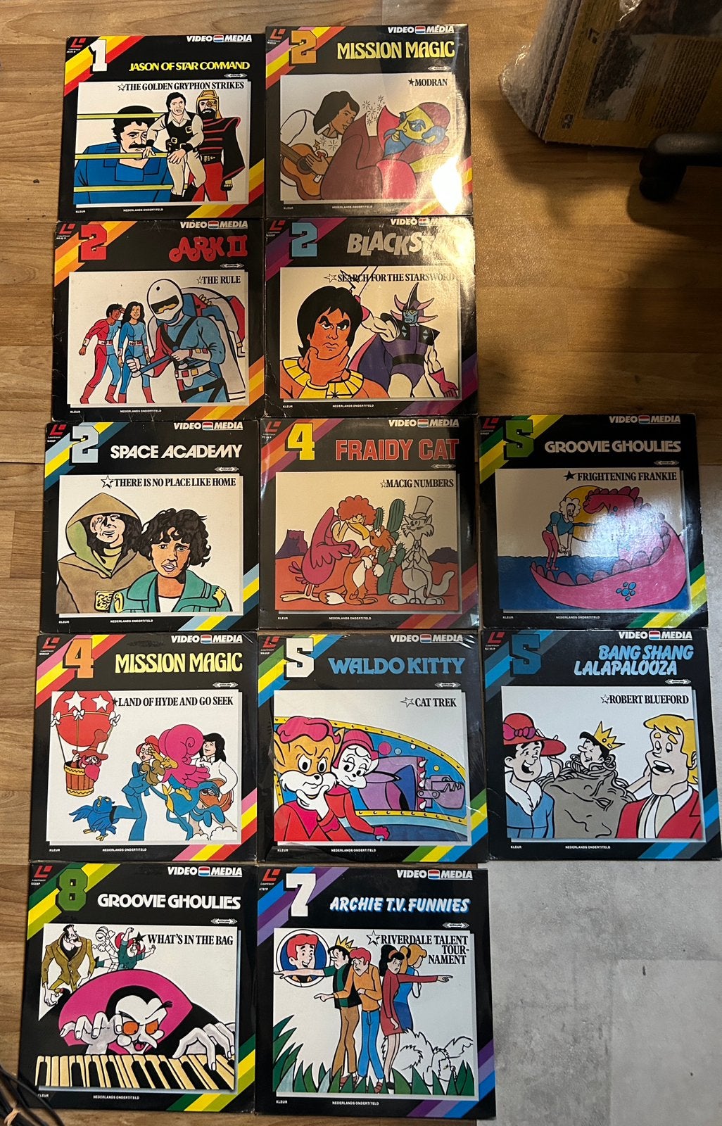Collectie van 12 tekenfilms op Laserdiscs / LaserVision, Ophalen of Verzenden, Zo goed als nieuw