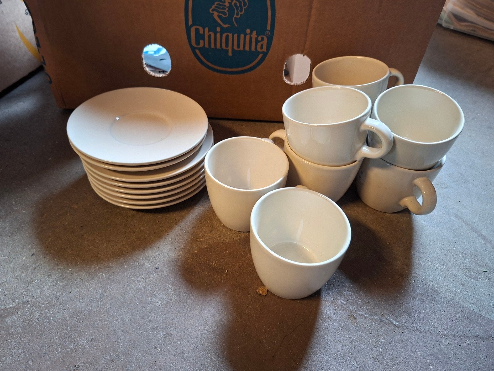 8 IKEA kopjes met schotels, Ophalen of Verzenden