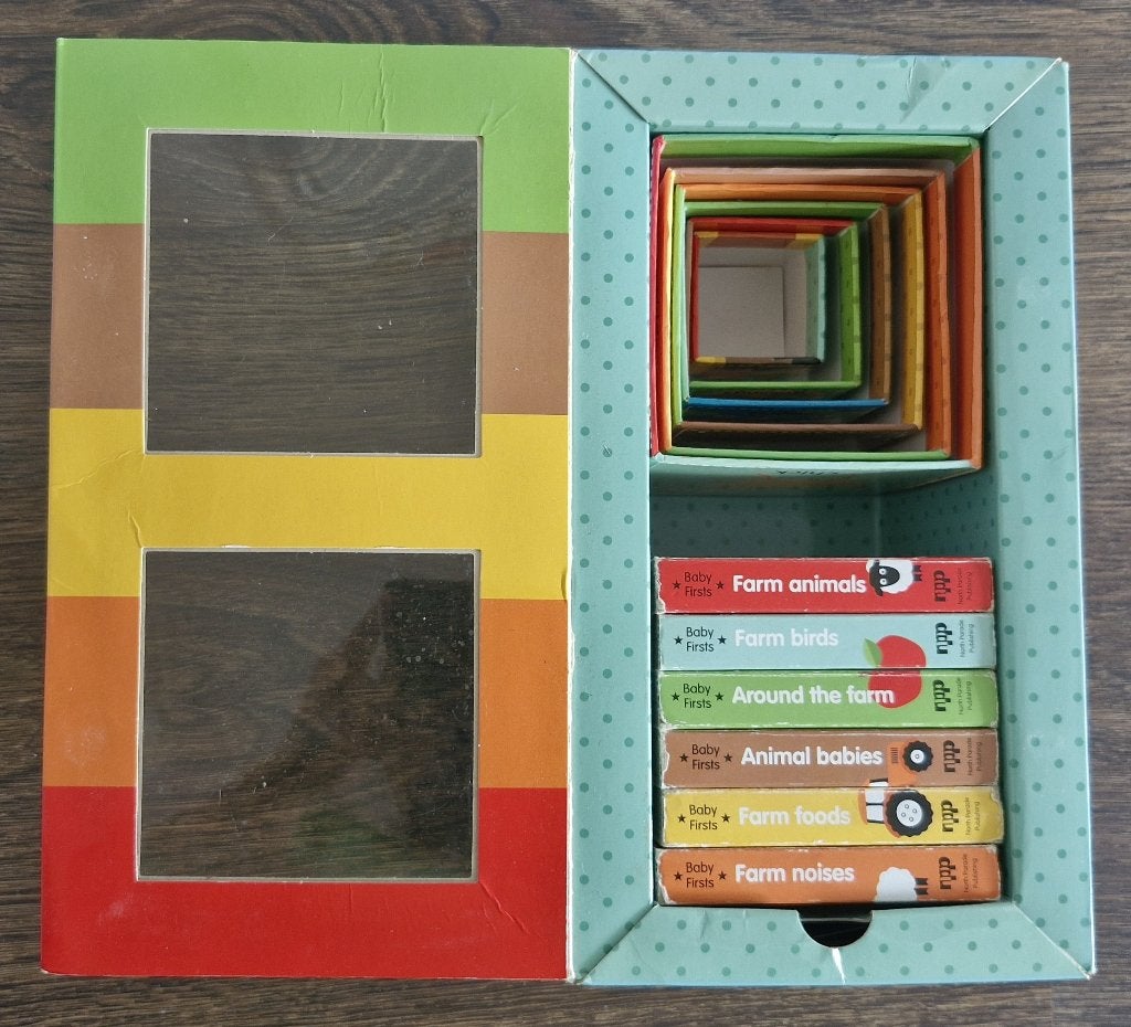 Baby Firsts Farm – Stapelblokken & 6 Boekjes (Engels), Ophalen of Verzenden, Gebruikt, Overige typen
