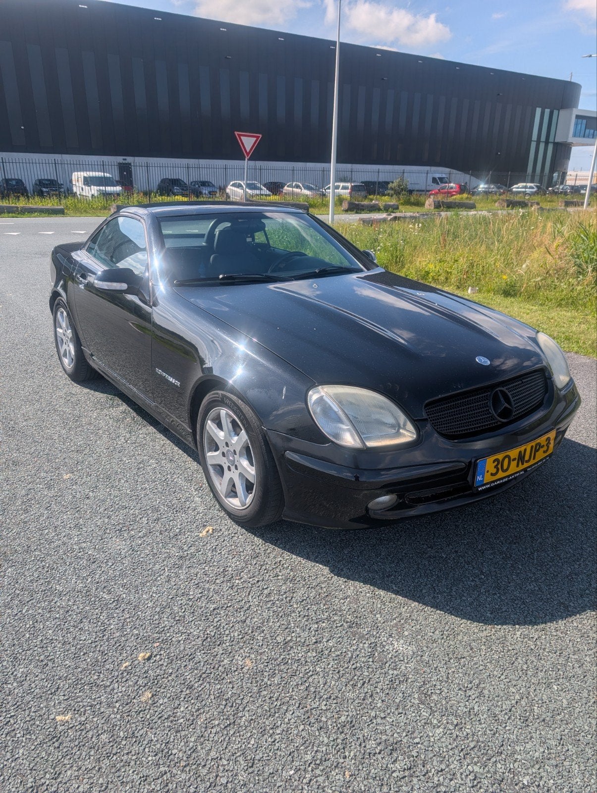 Mercedes-Benz SLK 2.3 Slk230 Kompr Roadster,  AT 2003 Zwart, Auto's, Mercedes-Benz, Achterwielaandrijving, 4 cilinders, Cabriolet