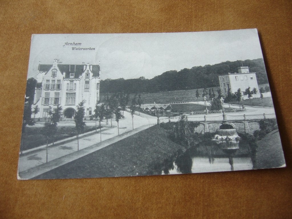 ARNHEM  =  WATERWERKEN 1908, Verzamelen, Ansichtkaarten | Nederland, Ophalen of Verzenden, Voor 1920, Gelopen, Gelderland