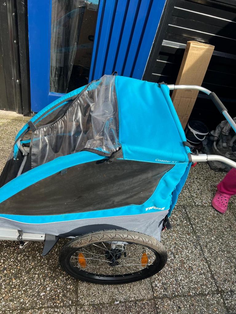 Mooie Thule Coaster XT fietskar, Fietsen en Brommers, Fietsaccessoires | Aanhangers en Karren, Gebruikt, Kinderkar, 40 tot 60 kg