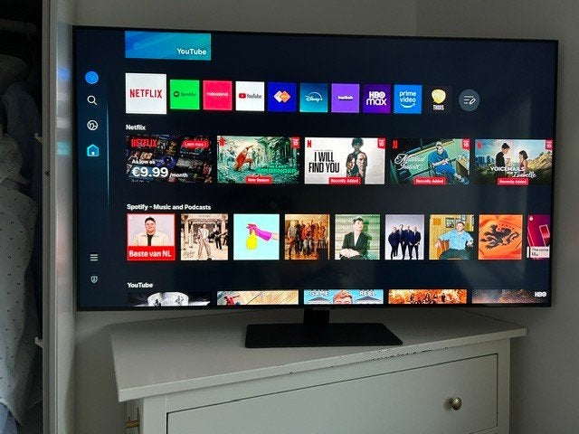 Samsung QE55Q 80BA TV met originele muur bugel en afstandsb., Audio, Tv en Foto, Televisies, Ophalen, QLED, 50 Hz, Samsung