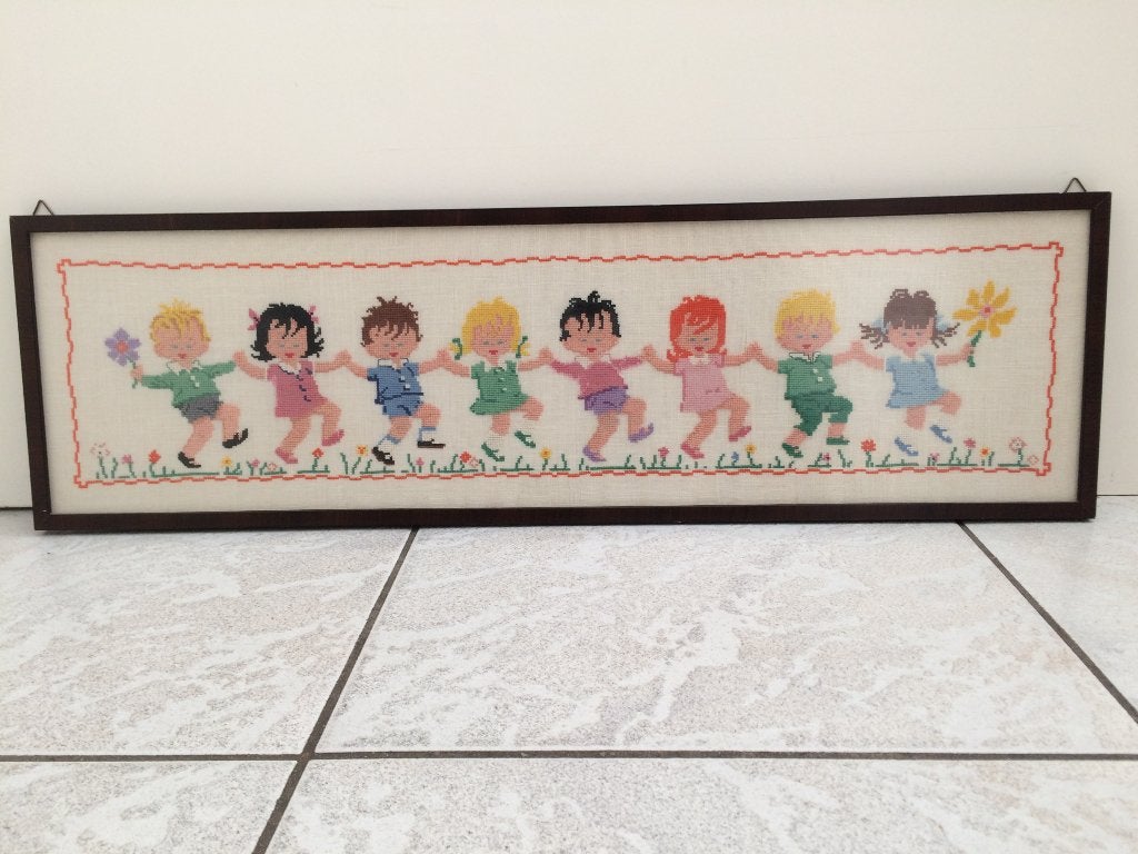 handgeborduurd schilderij, Ophalen, Oorspronkelijke maker, Zo goed als nieuw, Schilderij