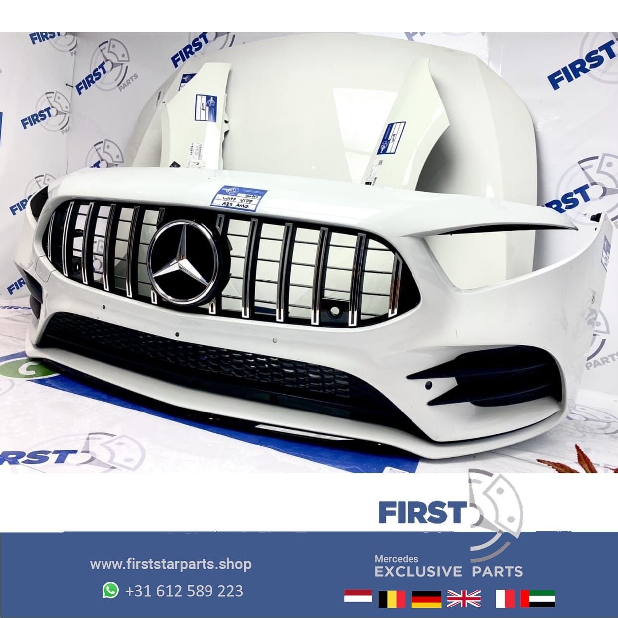 W177 V177 GT A35 AMG LINE VOORKOP WIT Mercedes A Klasse 2018