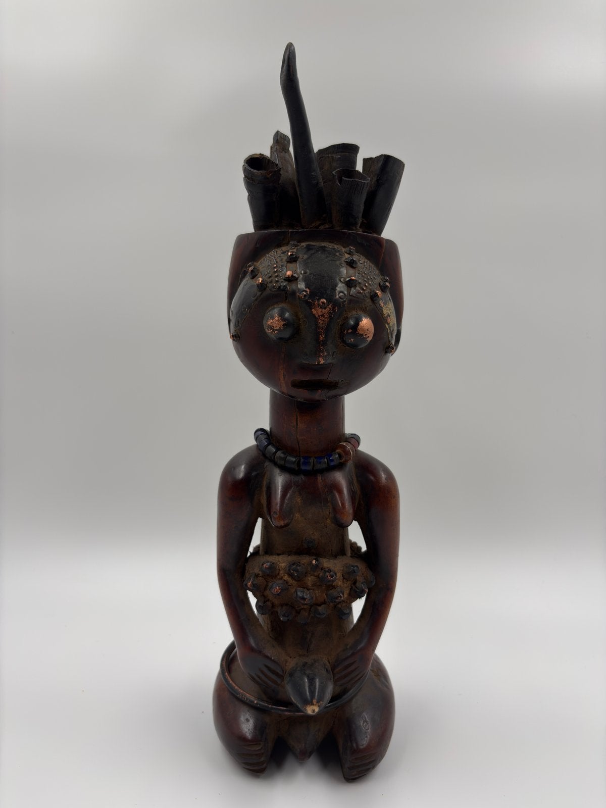Kusu - Congo, Antiek en Kunst, Hout, Bruin, Afrika, Ophalen of Verzenden