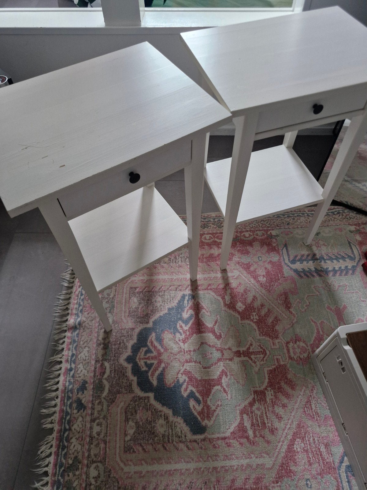 2x IKEA Hemnes Nachtkastjes - Wit, Ophalen, Gebruikt, Minder dan 45 cm, 55 tot 70 cm