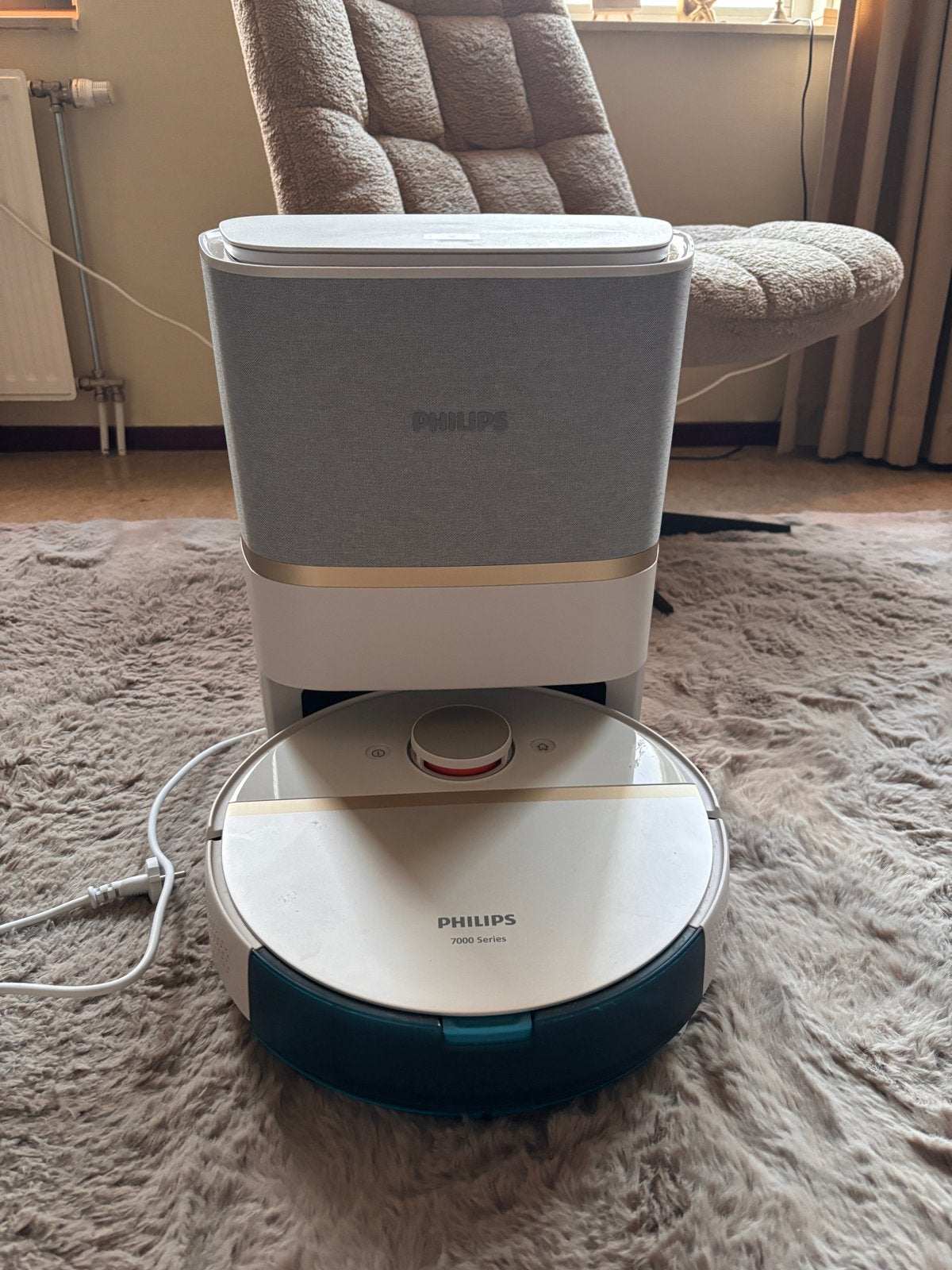 Philips HomeRun Aqua 7000 Series Robotstofzuiger met Dweilfu, Philips, Dweilfunctie, Zo goed als nieuw, Robotstofzuiger