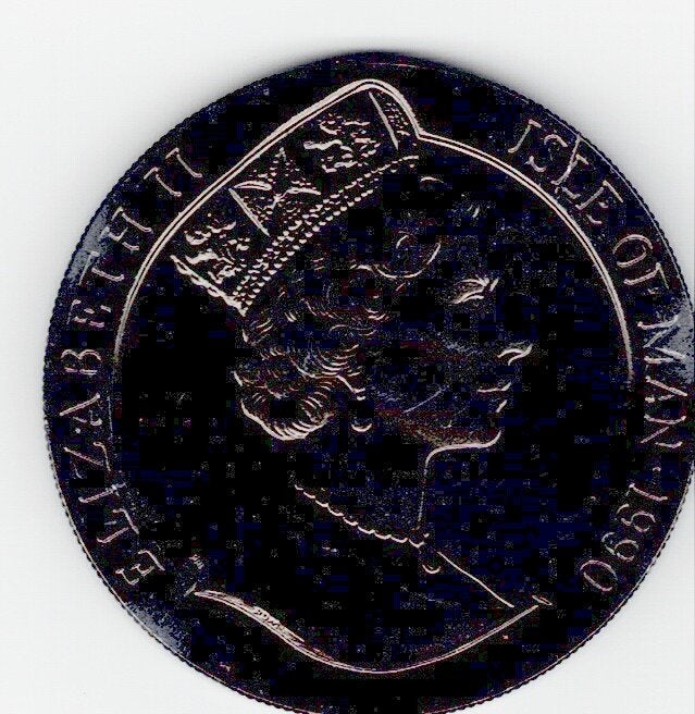 23-1950 Man 1 crown 1990, Ophalen of Verzenden, Overige landen, Losse munt