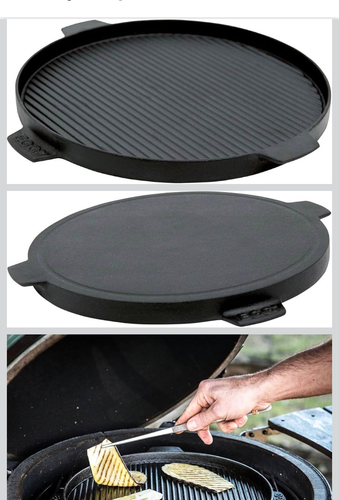 GEZOCHT: Gietijzeren plancha plaat Big Green Egg, Ophalen of Verzenden, Nieuw