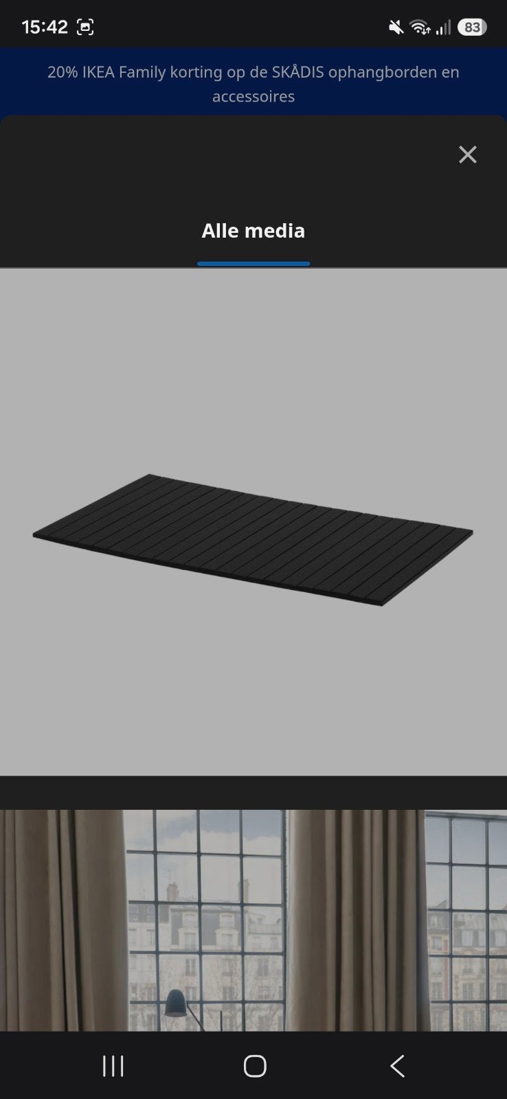 IKEA RÖDEBY Sofa Armleuning Tafel Zwart, Zwart, Nieuw, Kunststof, Ophalen of Verzenden