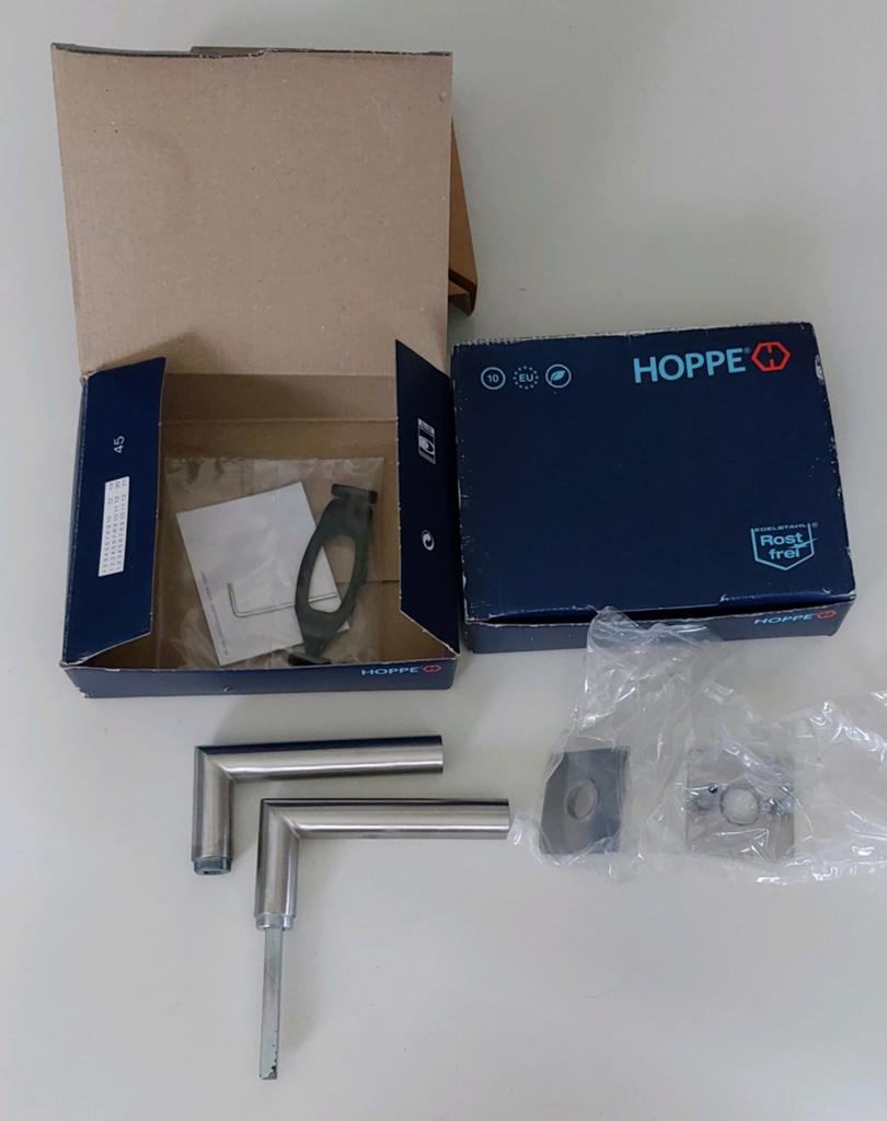 Hoppe deurklinken nieuw 2 stuks, Doe-het-zelf en Verbouw, Deuren en Horren, Ophalen of Verzenden, Nieuw, Binnendeur, Minder dan 200 cm
