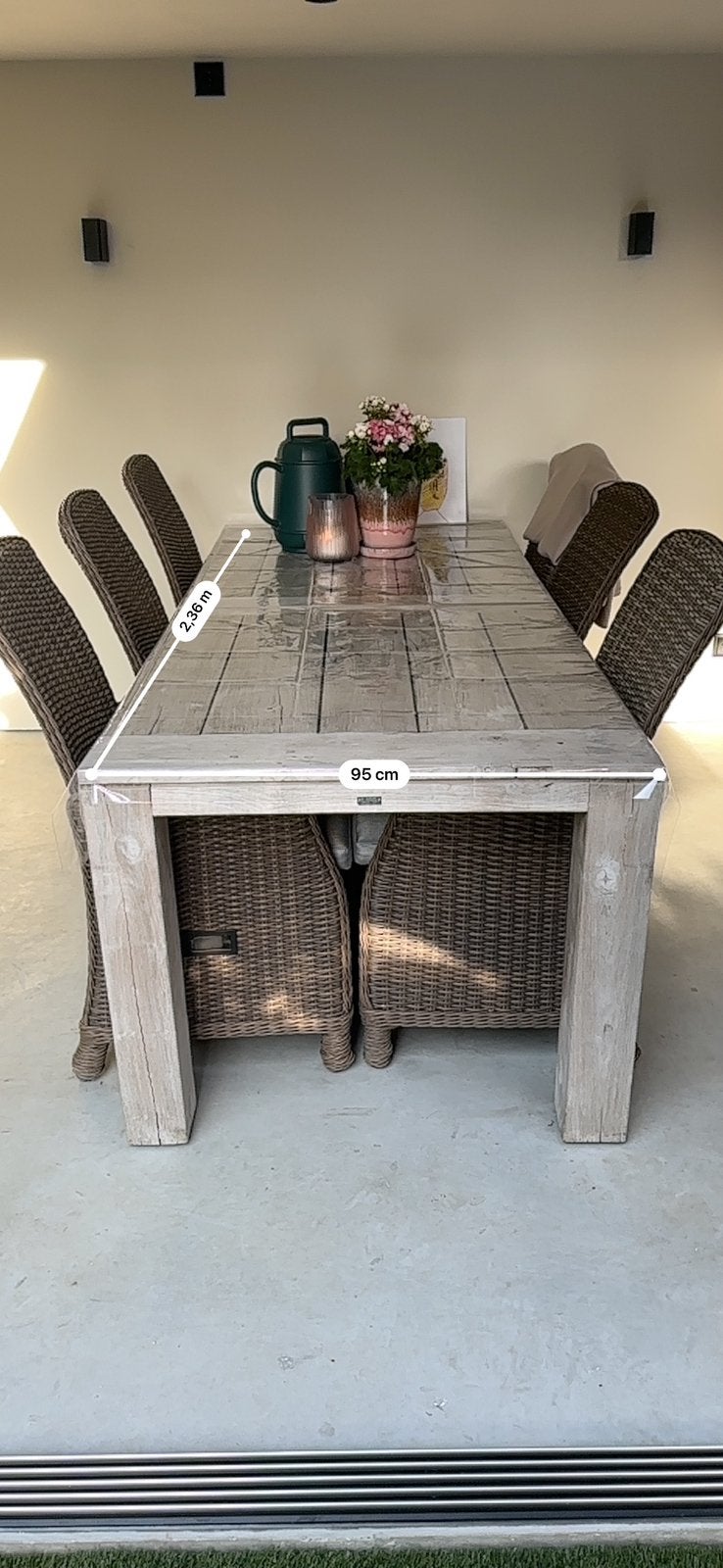 Teak tuintafel van het merk life zonder stoelen, Tuin en Terras, Tuintafels, Ophalen, Rechthoekig, Teakhout