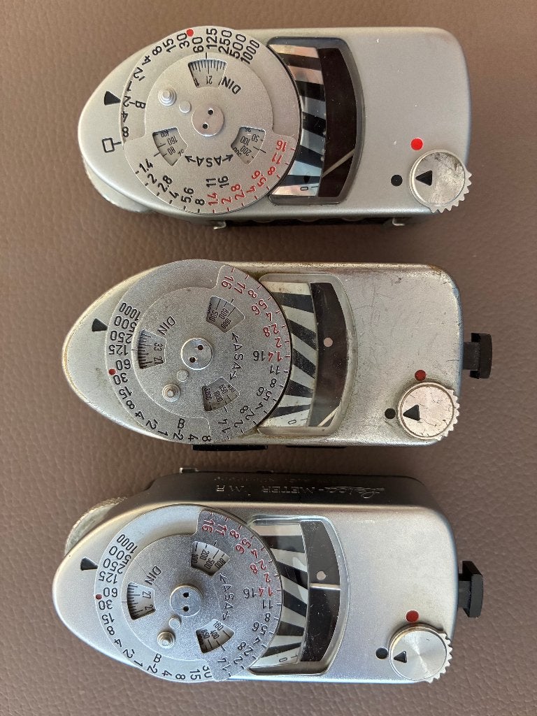 Leica Leitz lichtmeters MR en MC (defect) project, Ophalen, Niet werkend, Compact, Leica
