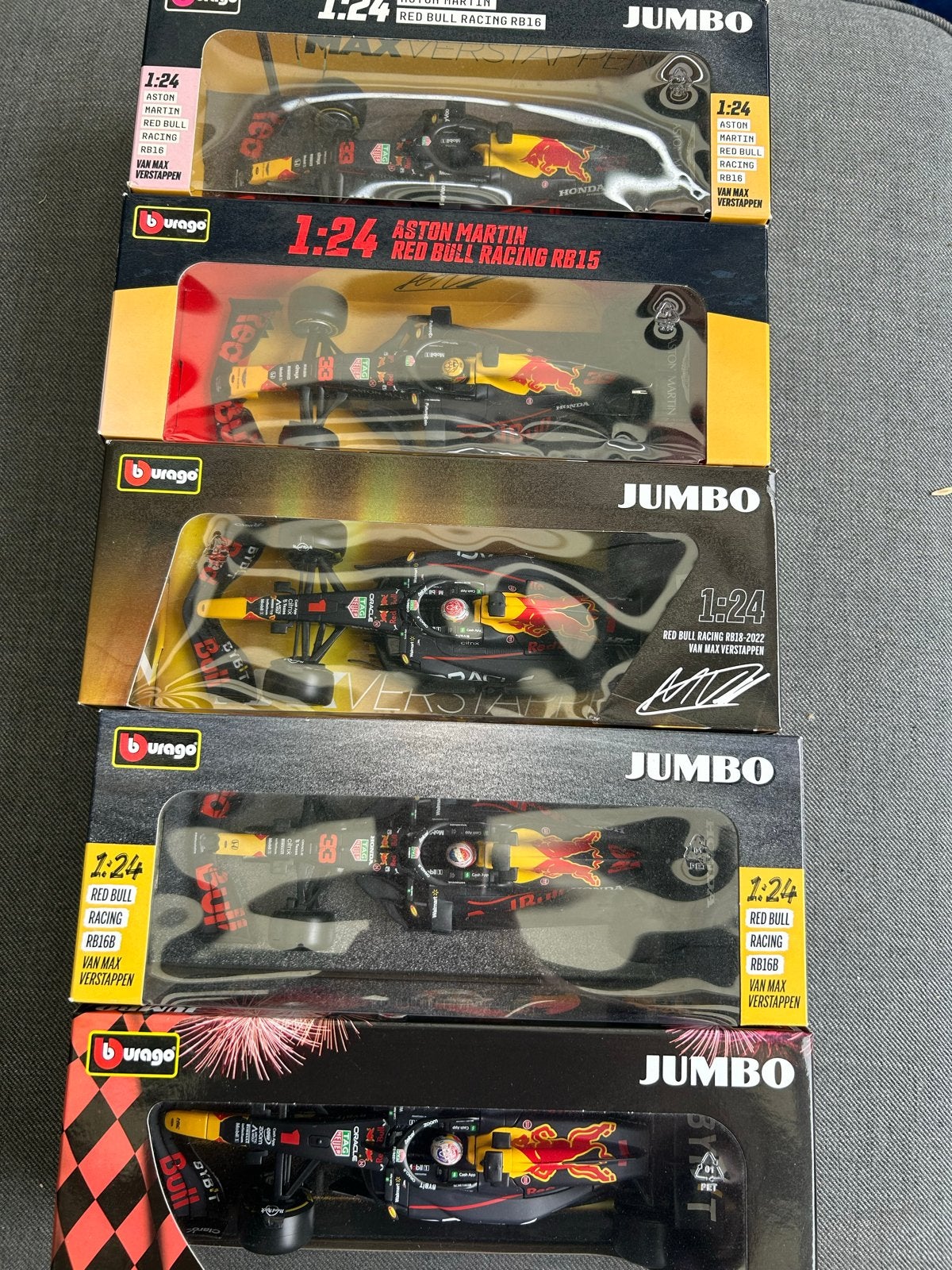 5 Red Bull Racing schaalmodel auto's Jumbo 2018-2023, Overige merken, Auto, Groter dan 1:32, Nieuw