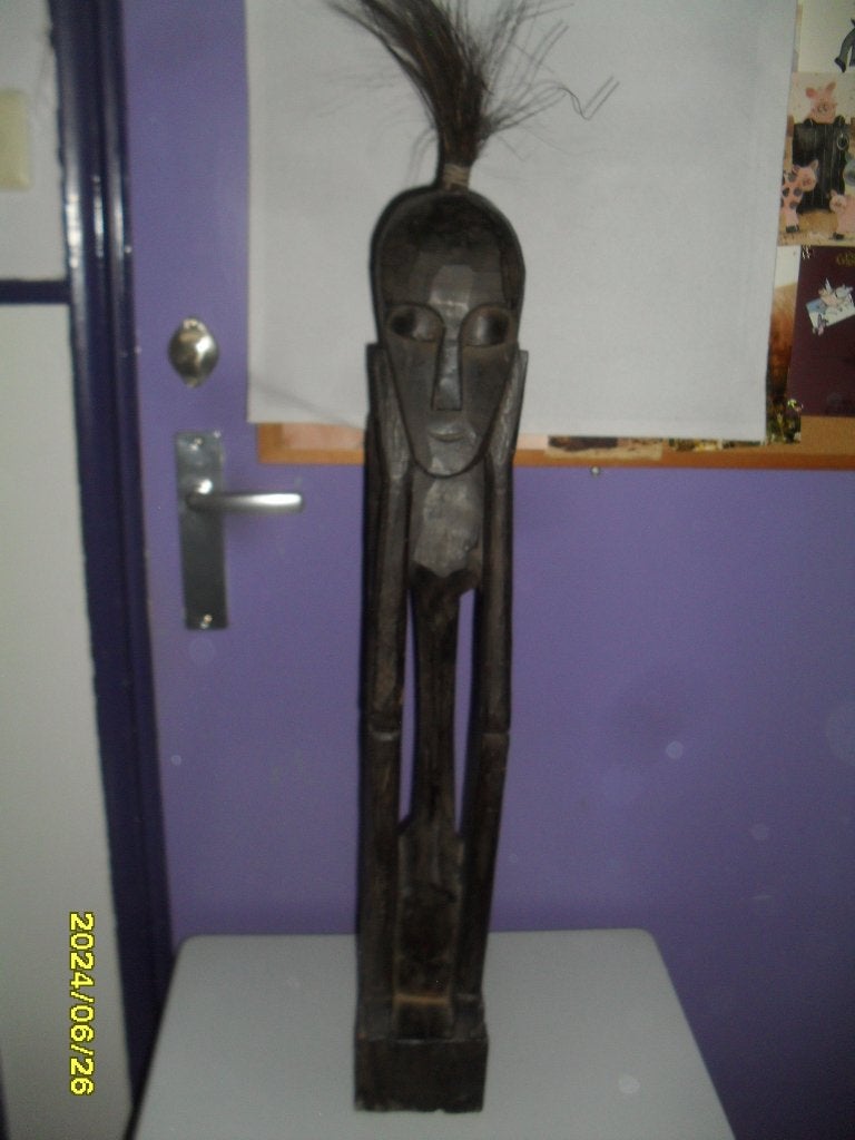 2 Grote, Mooie, OUDE, houten beelden in zeer goede staat., Ophalen, 50 - 100 cm, Beeld, Hout