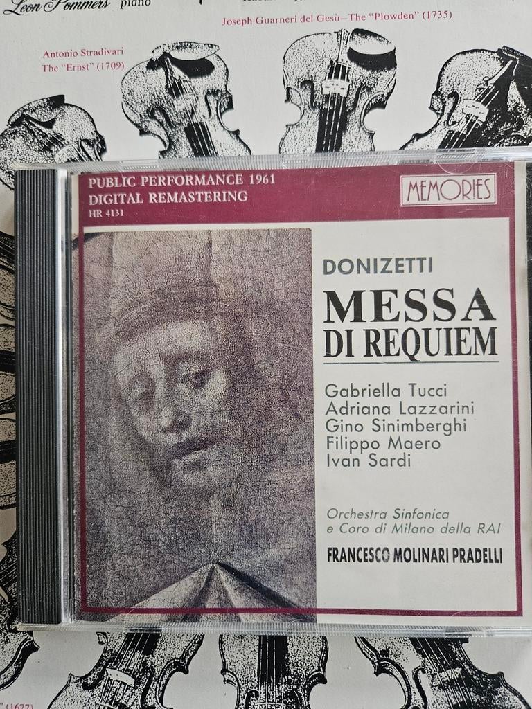 Donizetti - Messa di Requiem (CD) - Live 1961, Ophalen of Verzenden, Romantiek, Zo goed als nieuw, Vocaal