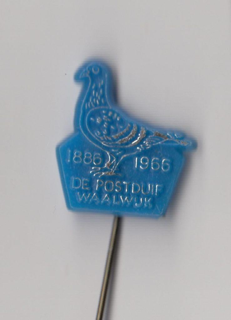 Duif de Postduif Waalwijk speldje, Gebruikt, Niet vindbaar, Niet vindbaar, Speldje of Pin