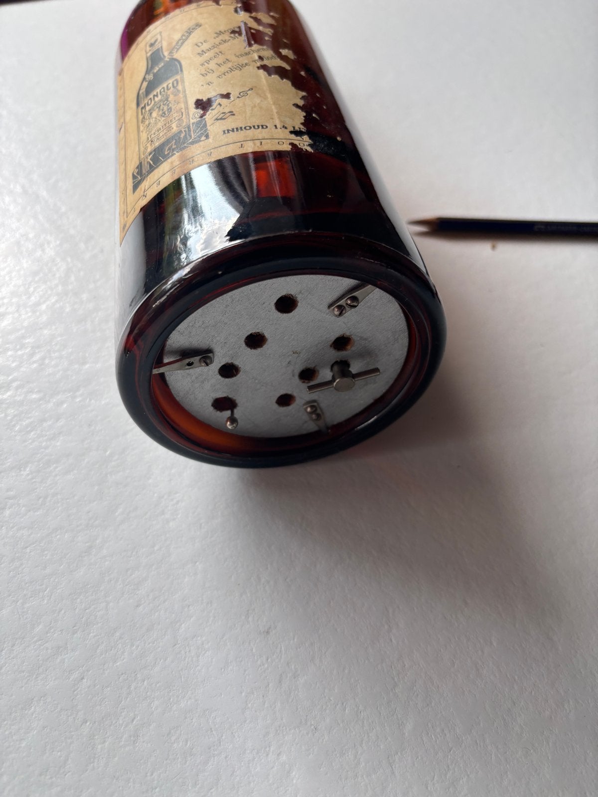 Vintage Monaco drankfles met werkend speeldoosje, Antiek en Kunst, Ophalen of Verzenden