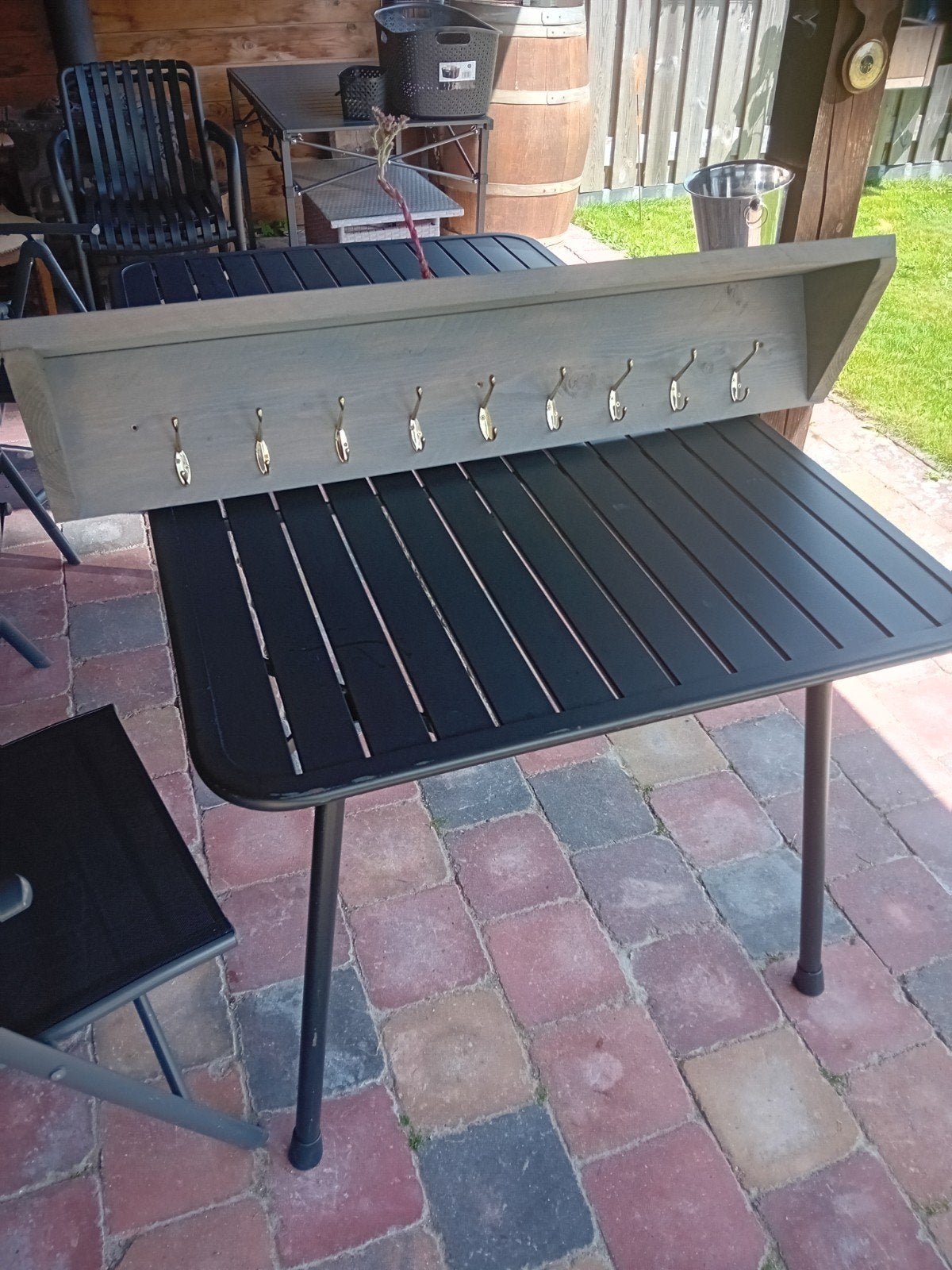Stevige kapstok van steigerhout., Huis en Inrichting, Woonaccessoires | Kapstokken, Zo goed als nieuw, Minder dan 100 cm, Hout