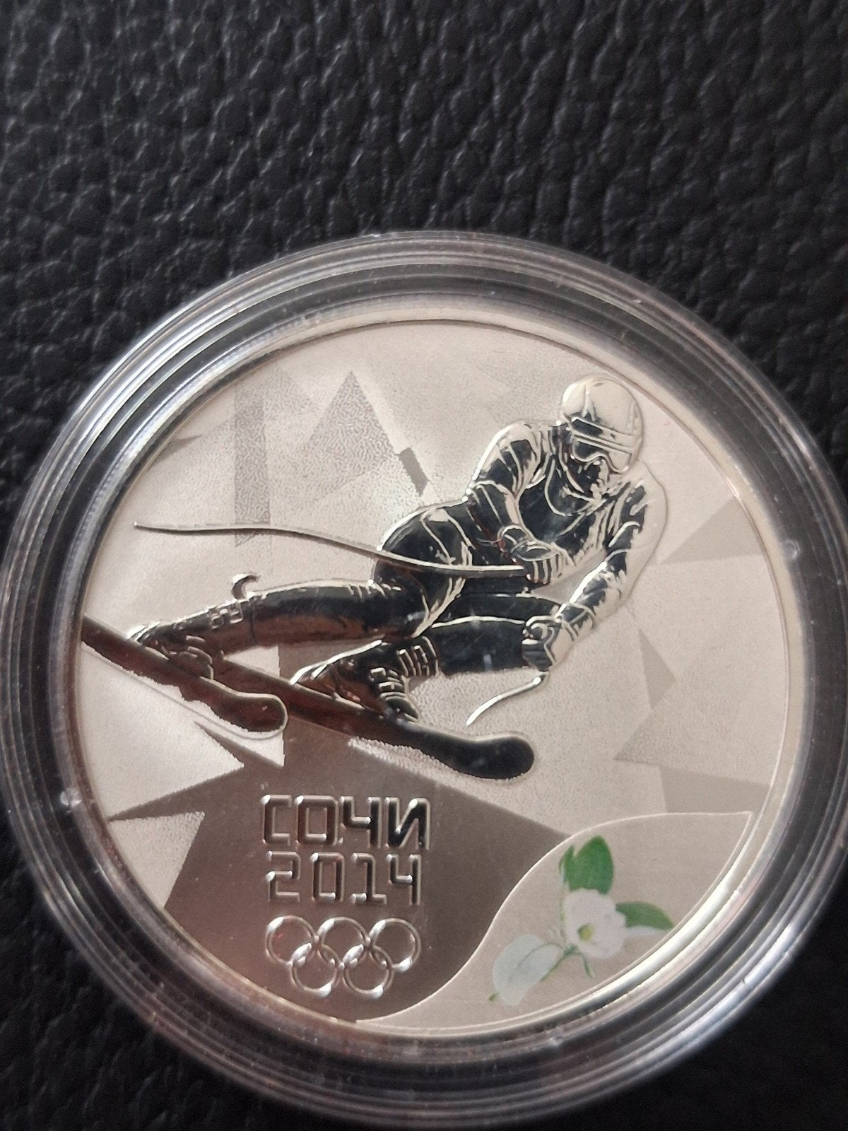 3 Rubles Zilver Sochi Olimpics 2014 Alinę Skiling, Ophalen of Verzenden, Zilver