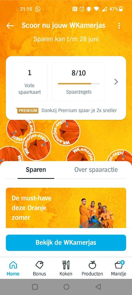 18 zegels WKamerjas Albert Heijn, Albert Heijn, Ophalen