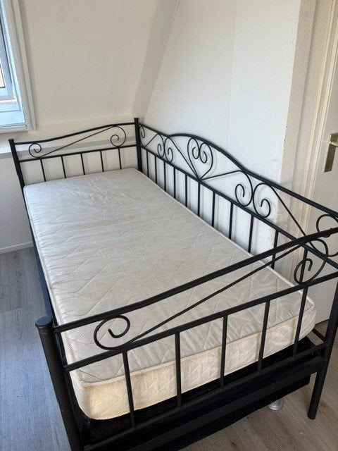 1-persoons boxspring, Huis en Inrichting, Ophalen, Gebruikt, 90 cm, Eenpersoons