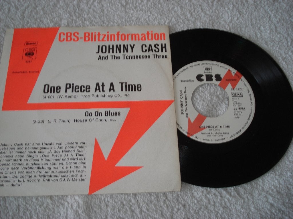 Johnny Cash   Promo  One Piece at a Time  Dtslnd   Orgineel, Fotohoes, Ophalen of Verzenden, Zo goed als nieuw, Country en Western