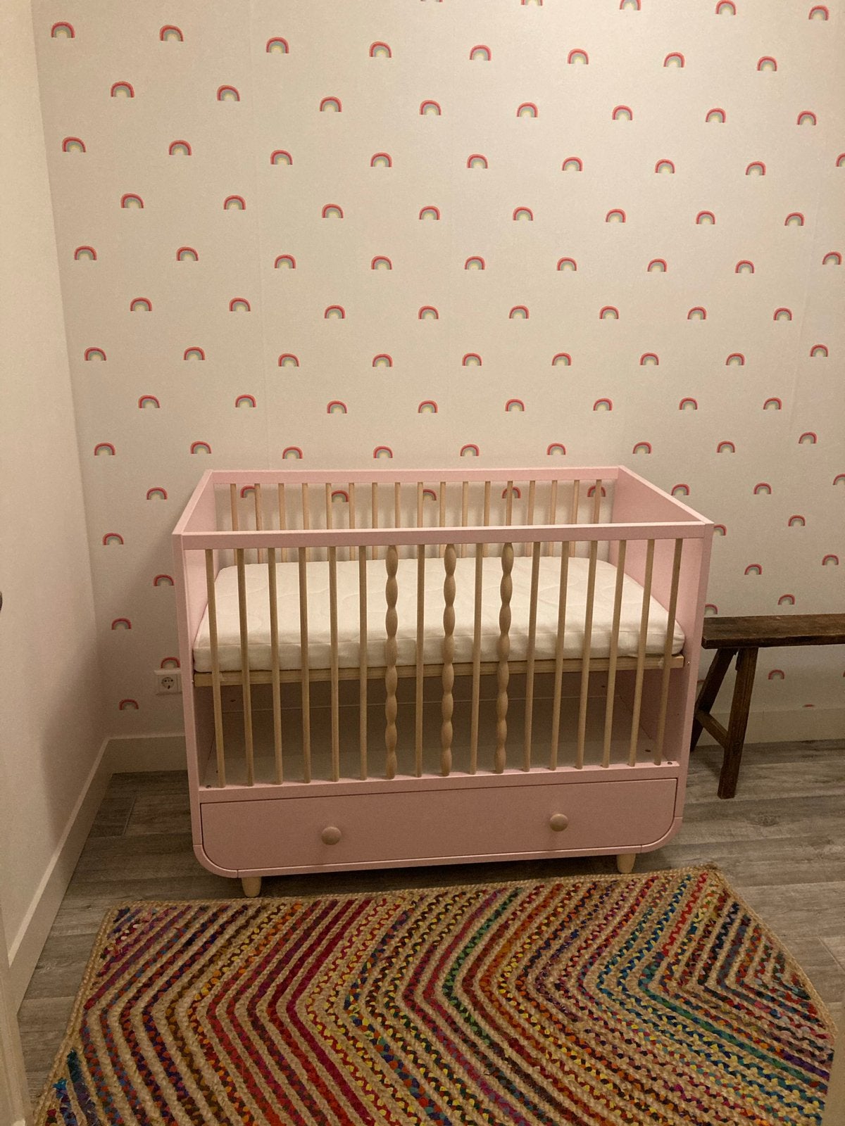 GRATIS AF TE HALEN - Roze kinderbed Myllra (IKEA), Ophalen, Zo goed als nieuw, Jongetje of Meisje