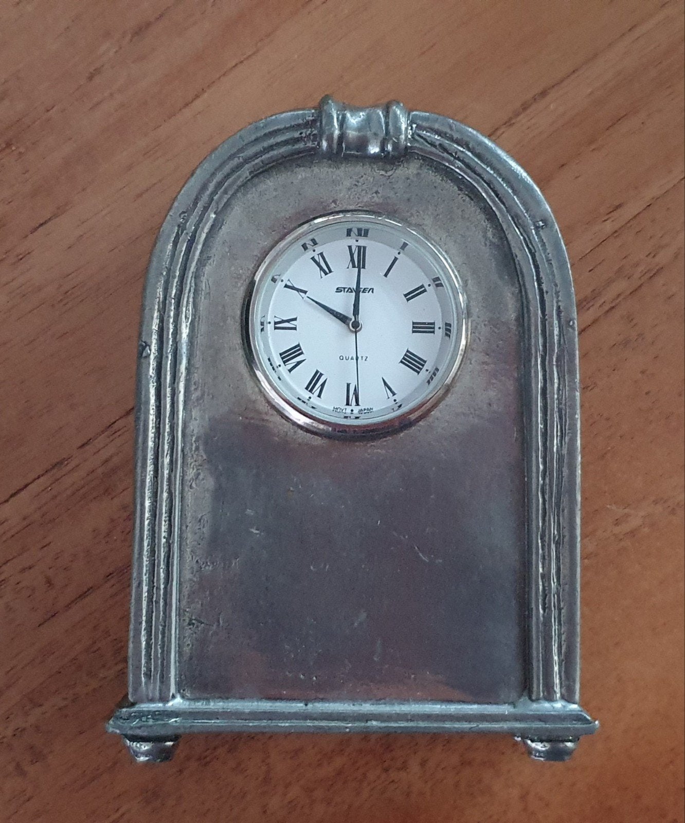 Tinnen pendule klokje, Antiek en Kunst, Ophalen