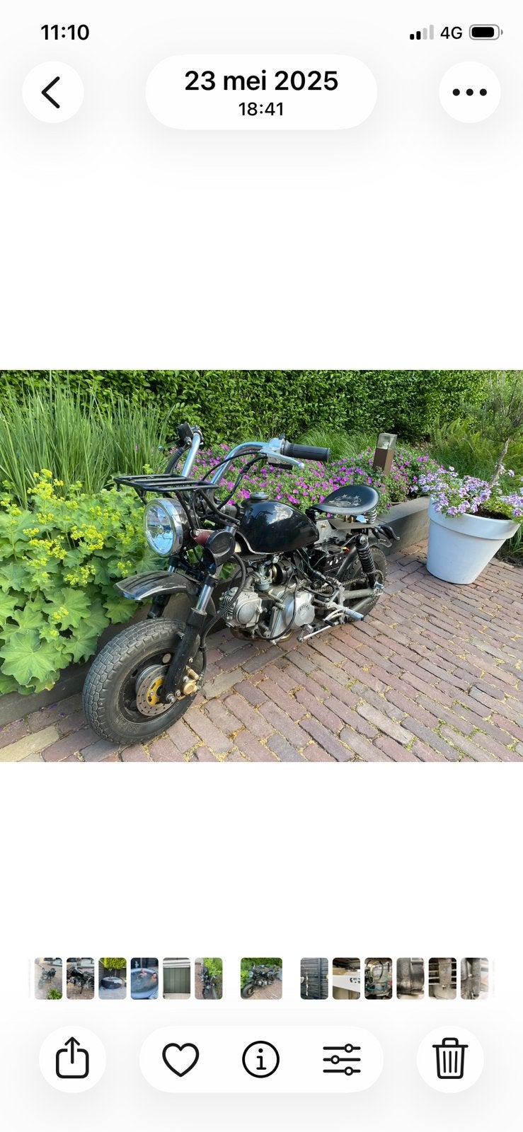 Skyteam monkey met kenteken en frame blok skyteam?, Fietsen en Brommers, Minibikes, Midibikes en Pitbikes, Ophalen, Gebruikt, 50 cc