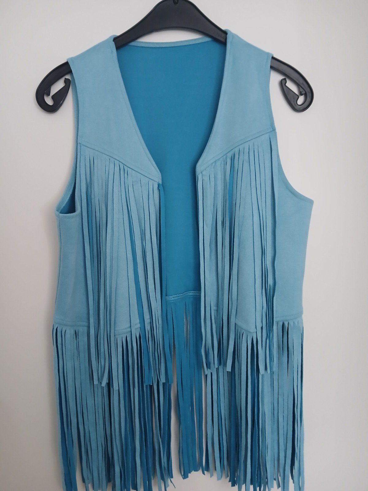 Maat M/L gilet of bodywarmer met sliertjes turquoise, Maat 38/40 (M), Nieuw, Ophalen of Verzenden, Amazon