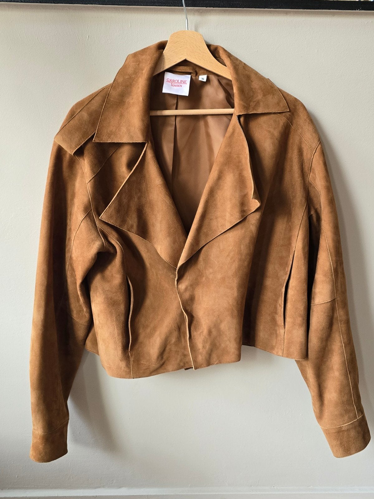 Caroline Tensen Senja x Mart Visser Suede Jas Cognac Maat M, Maat 38/40 (M), Bruin, Ophalen of Verzenden, Zo goed als nieuw