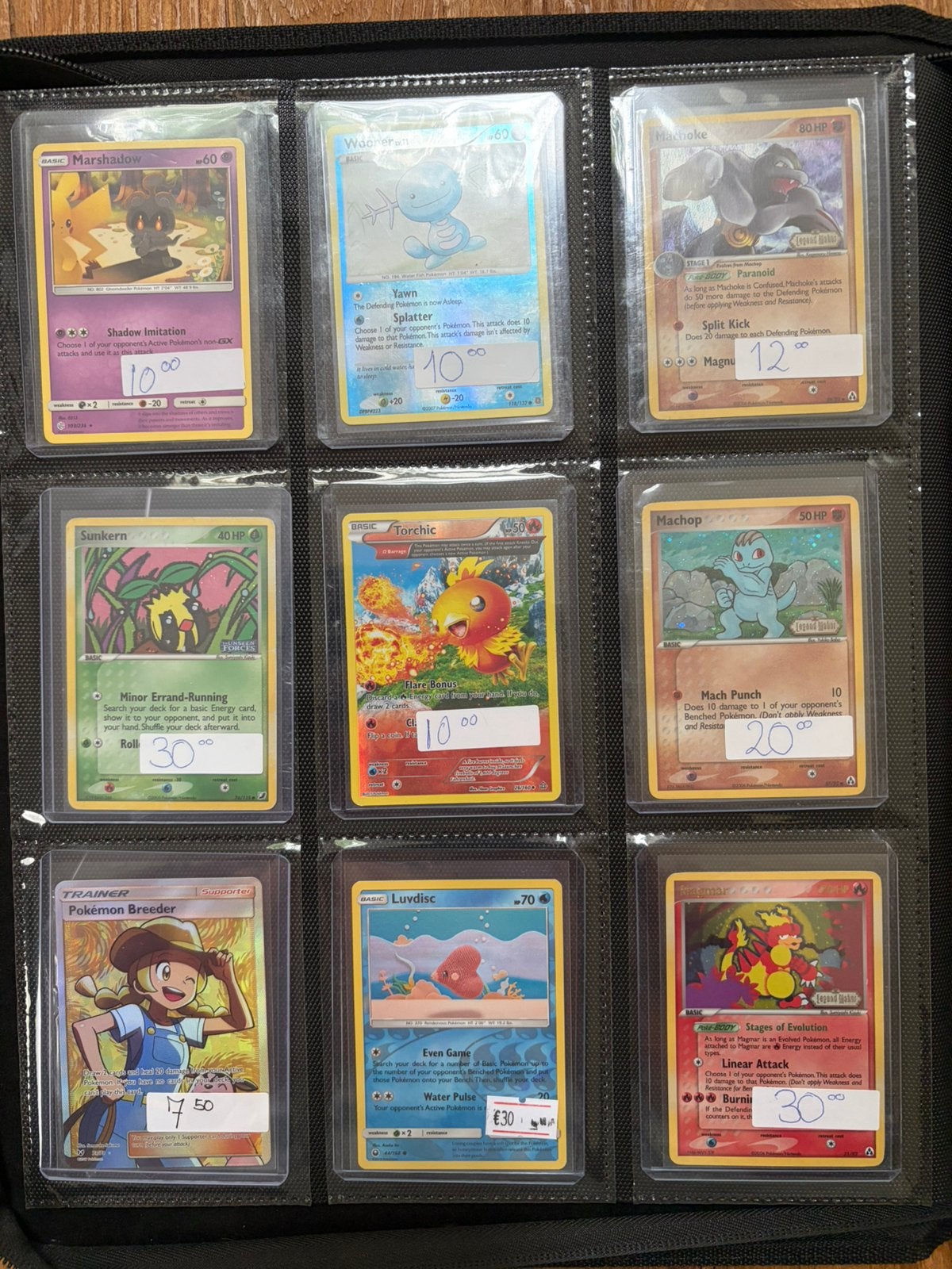 9 pokemon kaarten (legend maker, pikachu, reverse), Ophalen of Verzenden, Zo goed als nieuw