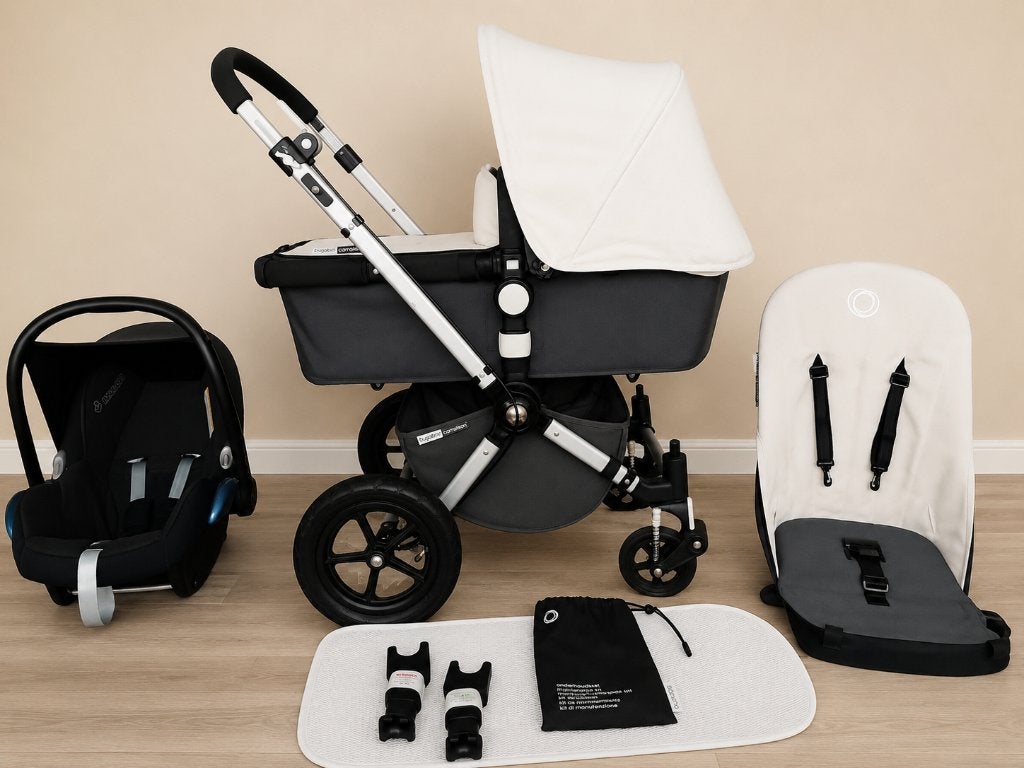 Bugaboo kinderwagen compleet met Maxi-Cosi - Beige/Antraciet, Kinderen en Baby's, Bugaboo, Zo goed als nieuw, Met autostoeltje