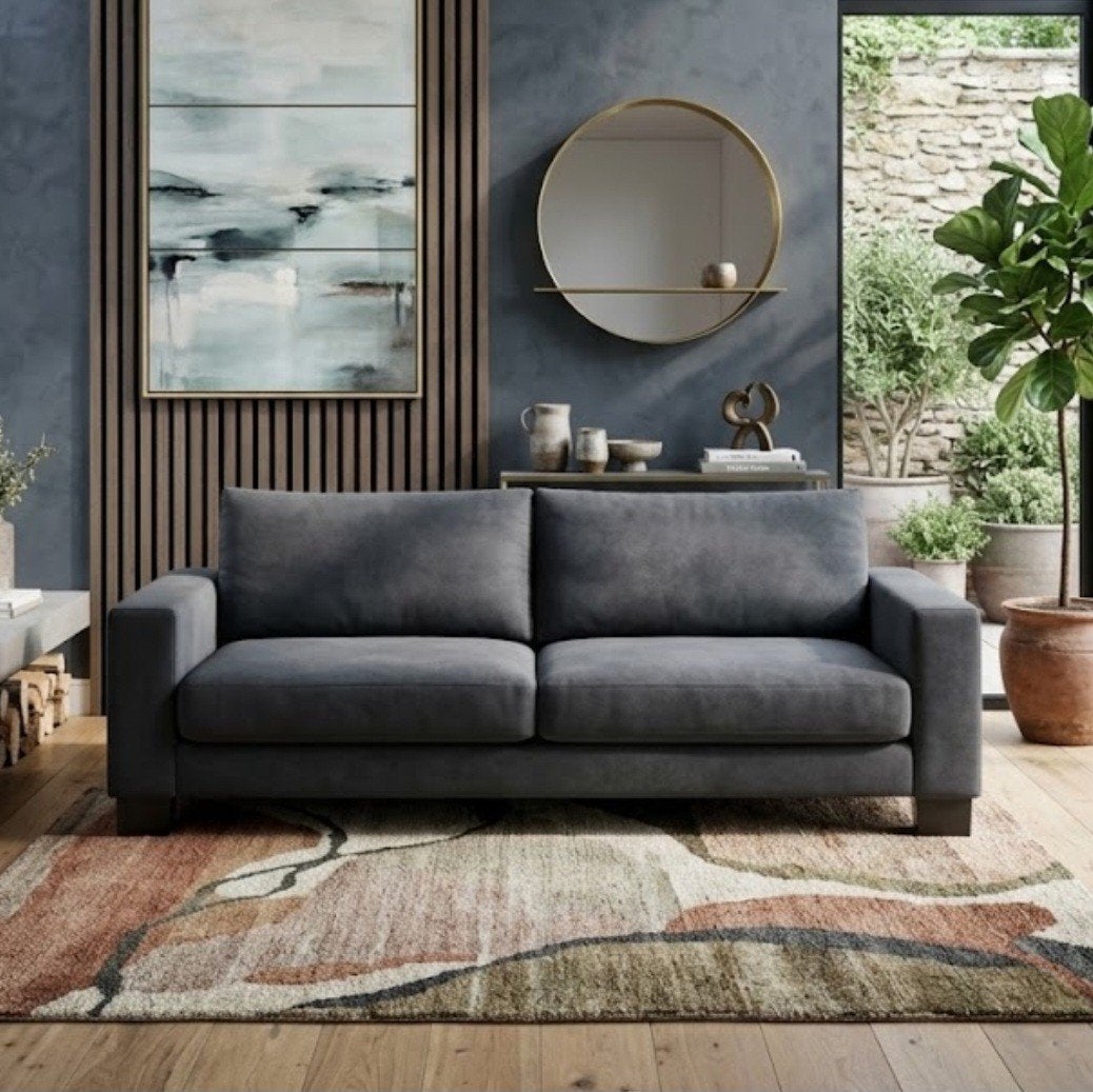 Nieuwe 4 zits Designbank Rik v.h. merk Bocx kleur grijs, Ophalen, 250 tot 300 cm, 100 tot 125 cm, Nieuw