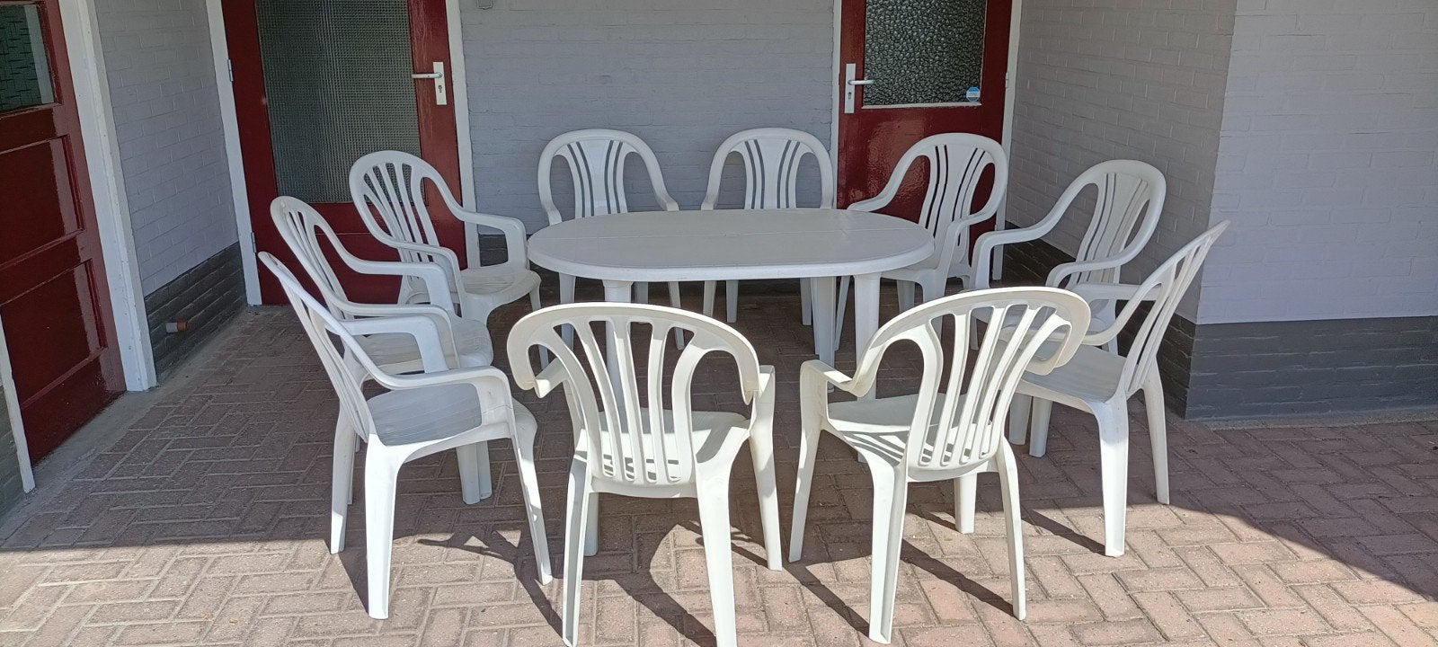 Kunstof tuin set, Ophalen, Gebruikt, Kunststof