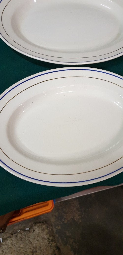 schalen vintage blauwe + gouden rand, Huis en Inrichting, Keuken | Servies, Ophalen of Verzenden, 'T Olde Gre-j, Info@toldegrej.nl