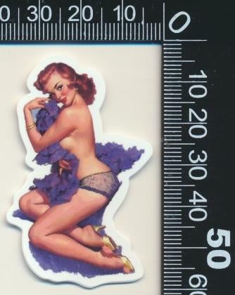 Sticker: Vintage Pin Up Girl (7), Verzamelen, Stickers, Ophalen of Verzenden, Zo goed als nieuw, Bedrijf of Vereniging