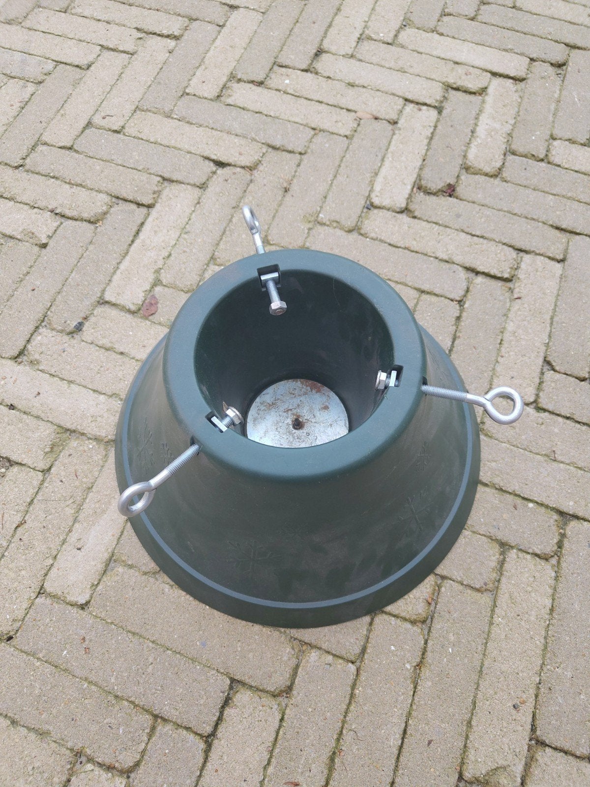 kerstboom houder groen. diameter ingang boom 14,5cm., Ophalen, Gebruikt