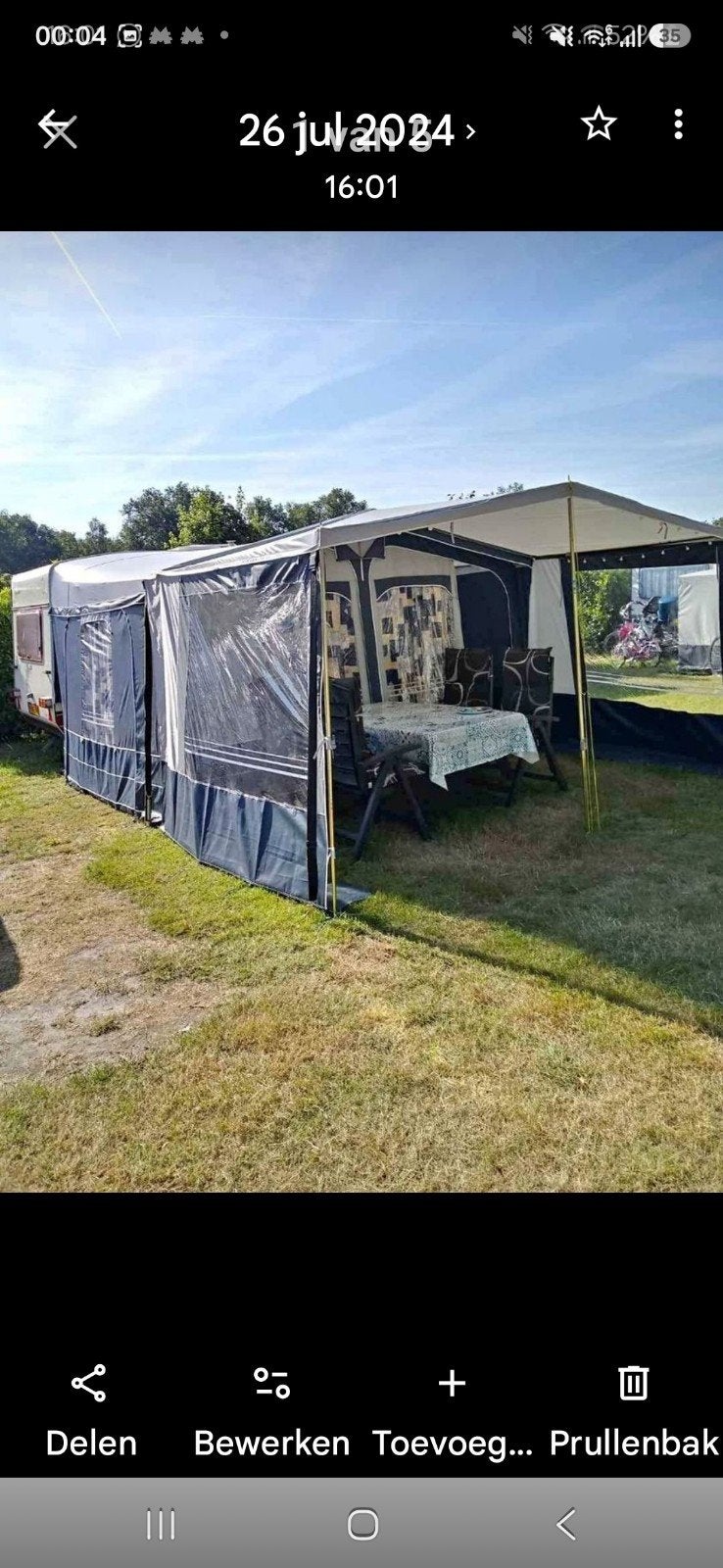 Burstner Caravan 1984 met nieuwe voortent en luifel, Caravans en Kamperen, Caravans, Vast bed, Rondzit, Tot en met 3, Particulier