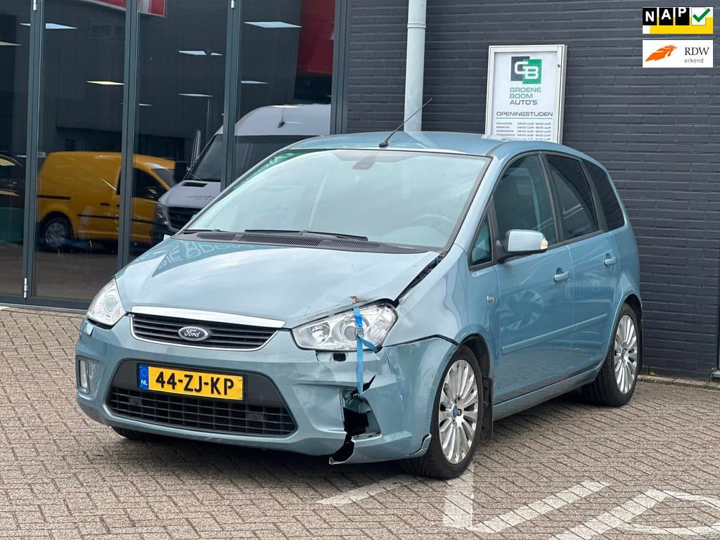 Ford C-Max 2.0-16V Titanium/NAVI/AIRCO/AUTOMAAT!, Gebruikt, Leder en Stof, Origineel Nederlands, Bedrijf
