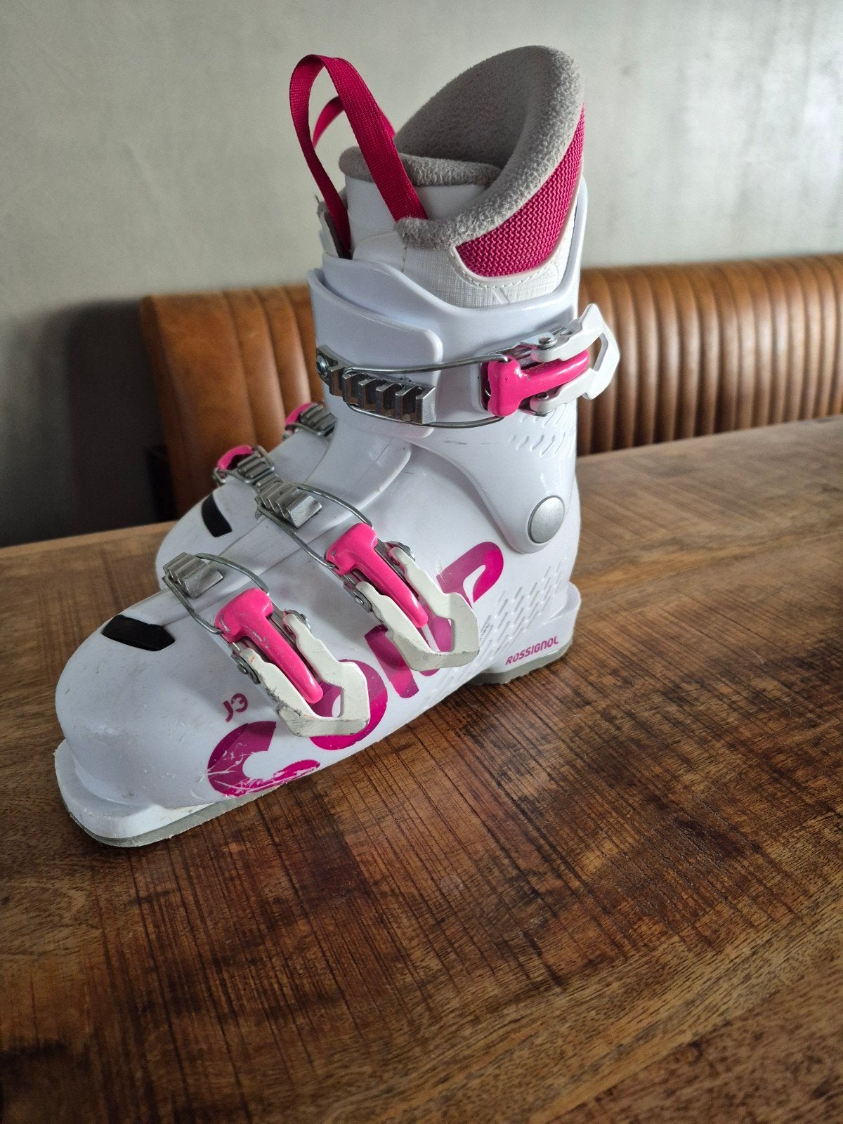 Kinderskischoenen  Rossignol comp j3, Sport en Fitness, Ophalen, Gebruikt, 100 tot 140 cm, Rossignol