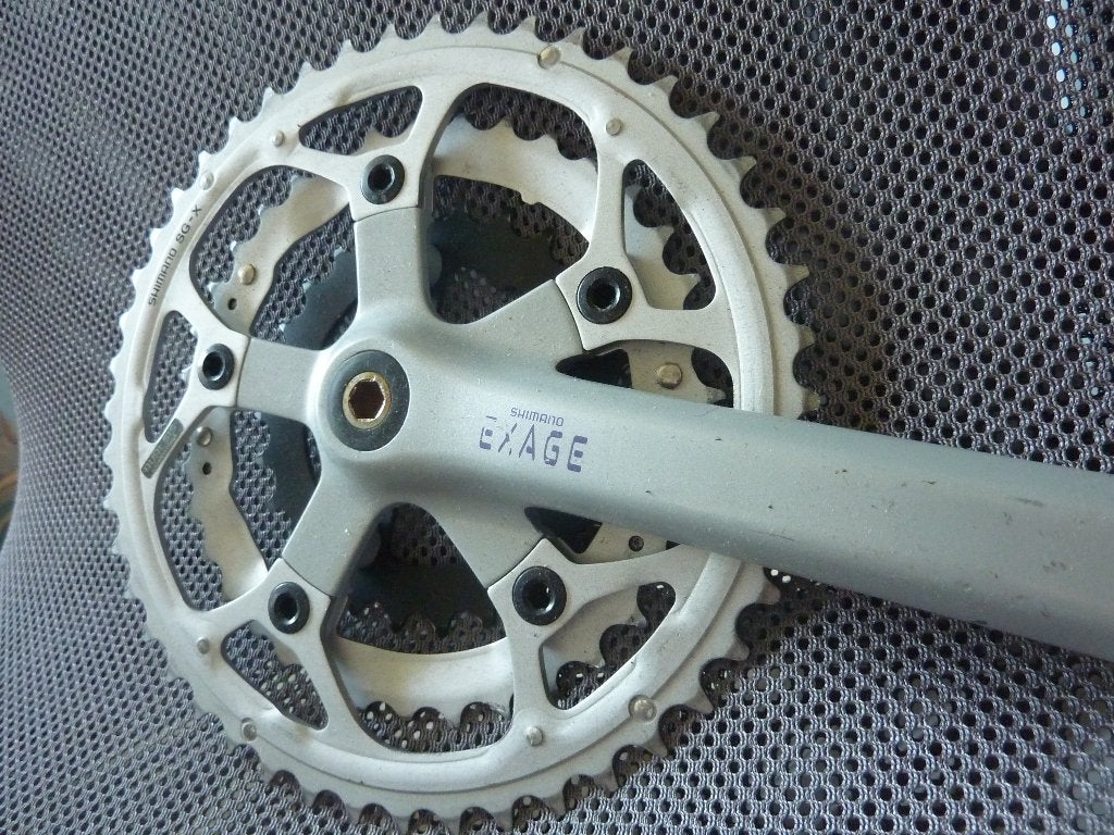 Shimano Exage ES Crankstel, FC-M520, 46/36/26, 170mm, Crankstel of Pedalen, Gebruikt, Staal, Ophalen of Verzenden