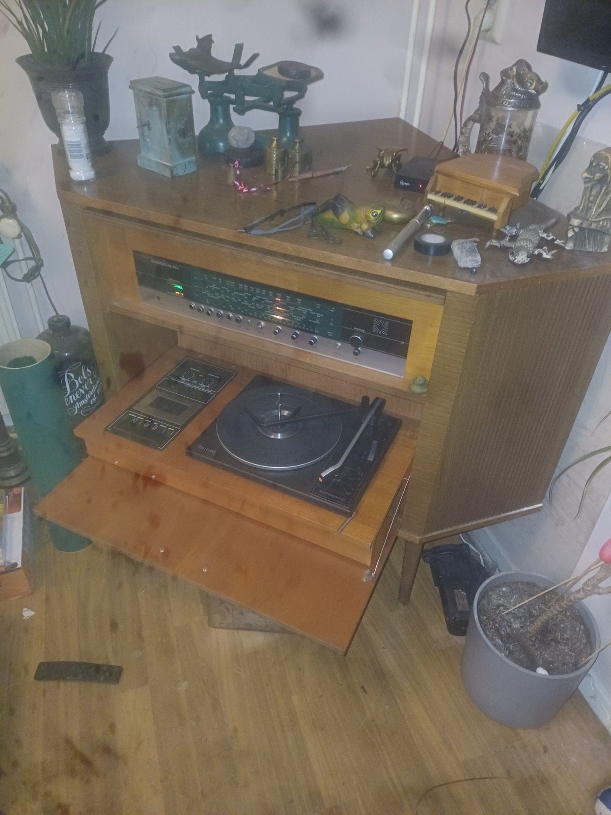 Vintage Philips Quadrosound hoekmeubel, Ophalen