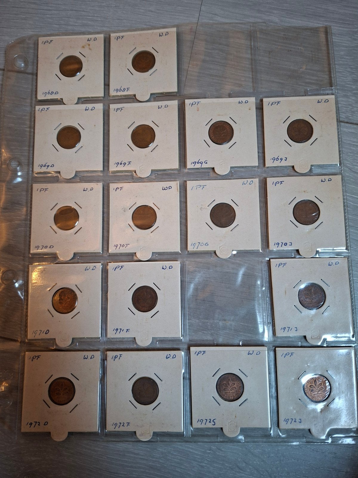 Duitse Pfennig collectie 1948-1977 - 48 stuks, Ophalen of Verzenden, Duitsland, Setje