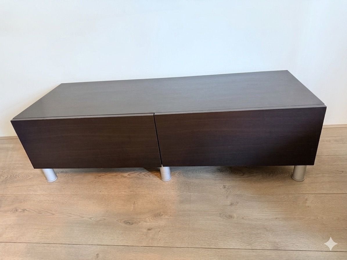 2 lage kasten van IKEA, donkerbruin, Ophalen, Gebruikt, 100 tot 150 cm, Minder dan 100 cm