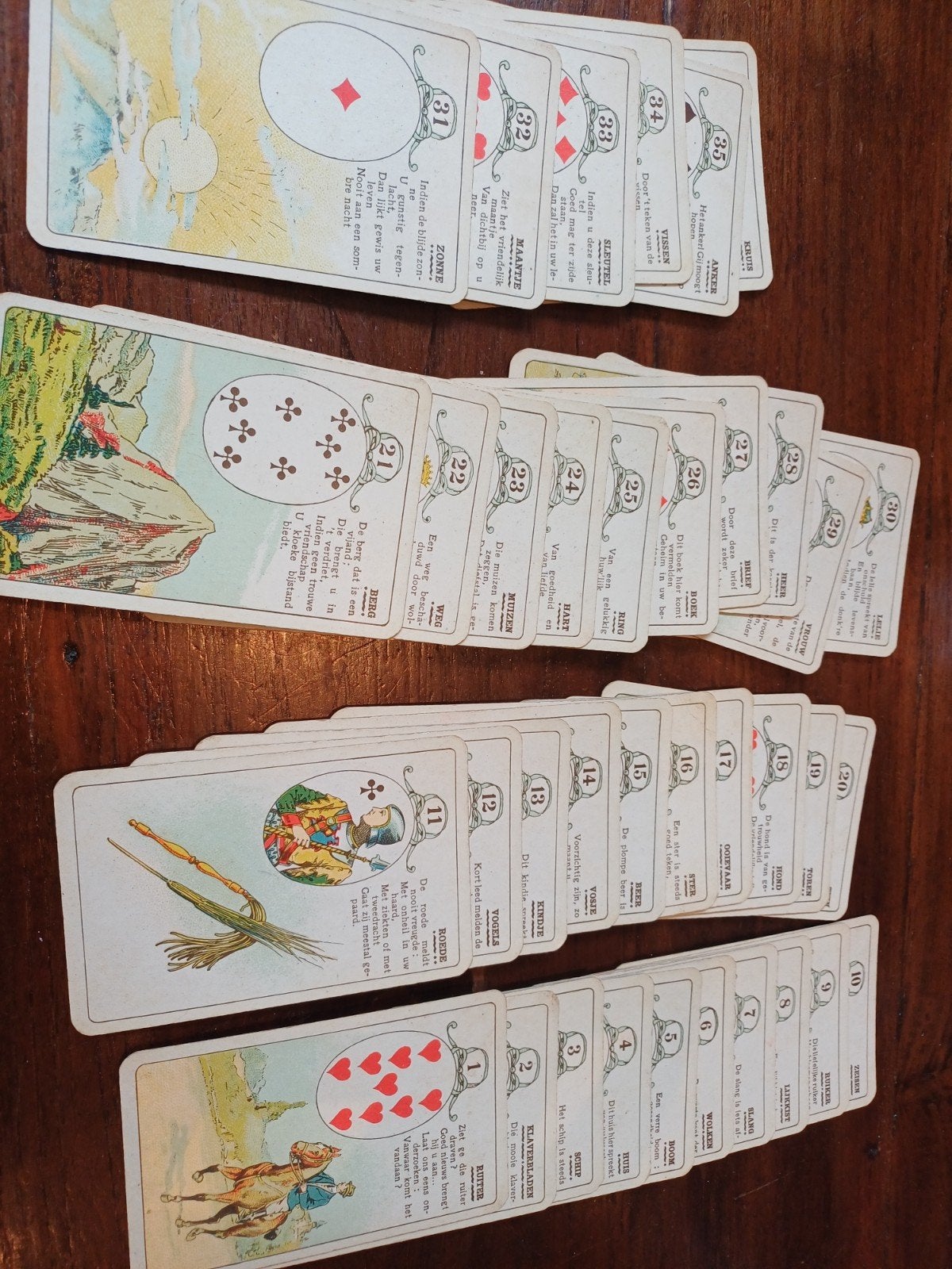 G4. Vintage Lenormand Waarzegkaarten - Compleet Spel, Ophalen of Verzenden, Gebruikt