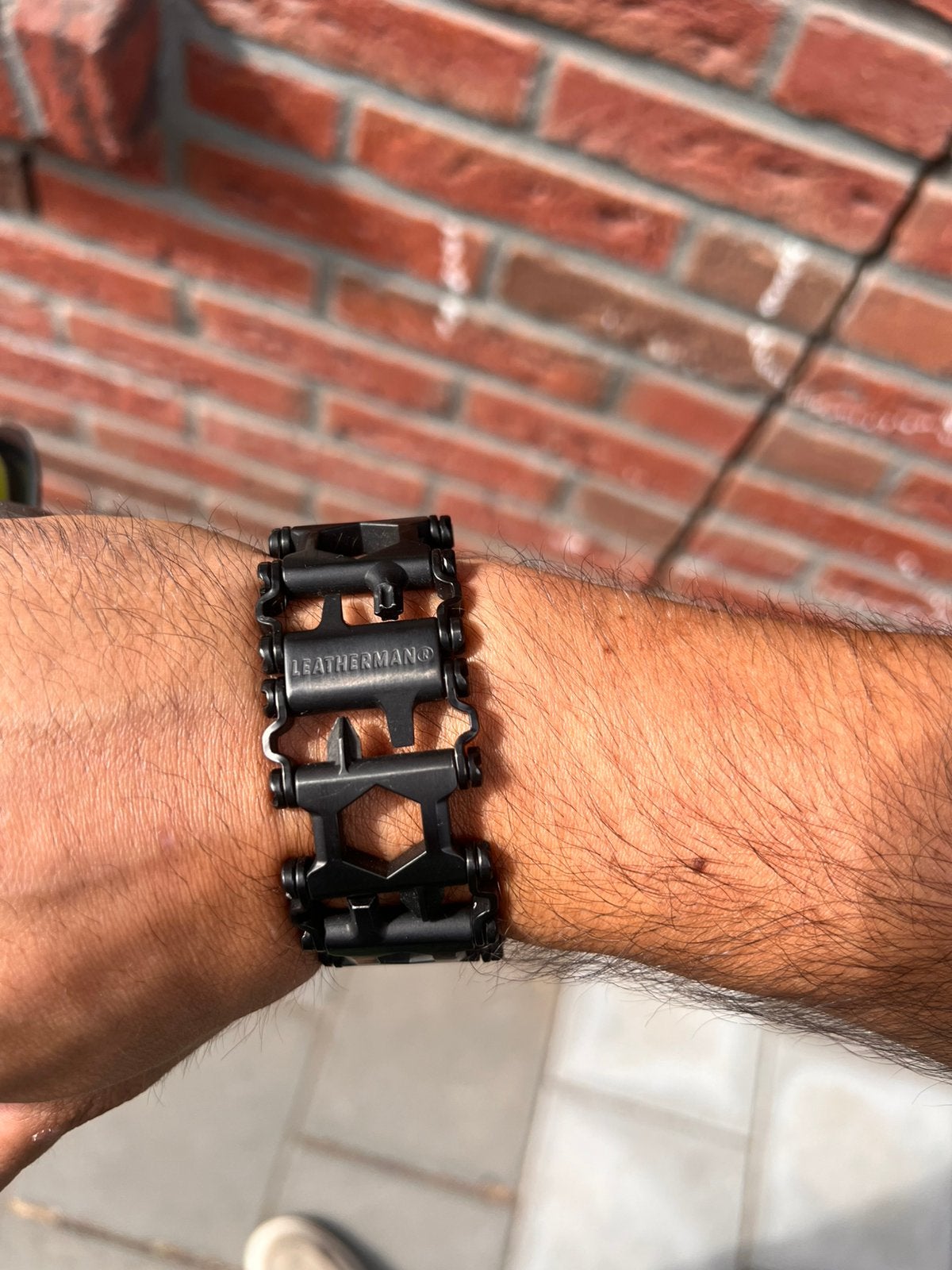 Originele leatherman tread armband black, Sieraden, Tassen en Uiterlijk, Armbanden, Ophalen, Zo goed als nieuw, Zwart, Leer