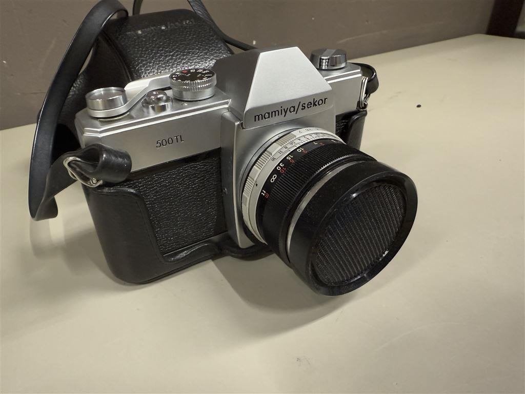 Mamiya Sekor 500 TL SLR 35mm Camera - lens defect, Ophalen of Verzenden, Gebruikt, Spiegelreflex, Canon